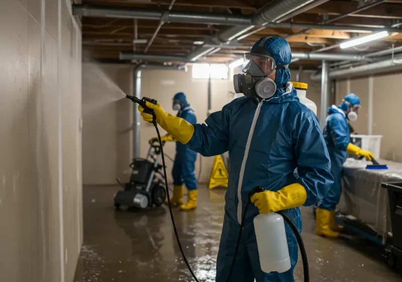 Basement Sanitization and Antimicrobial Treatment process in River Bend, NC